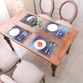 thumbnail image 6 of YFYANG Washable Heat-Resistant Placemats, 70% PVC/30% Polyester, Fantasy Starry Sky Kitchen Table Mat, 12" x 18" 6 Pcs, 6 of 6