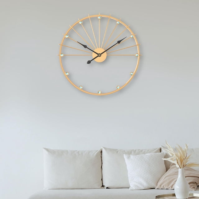 Reloj Colgante de Pared, Reloj de Pared de Metal, Adorno, Reloj Silencioso de Moda, Reloj Artístico de Pared para Sala de Estar, Comedor, Decoración D Oro Macarena Reloj de pared