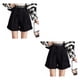 thumbnail image 4 of Minnieouse Pantalones cortos de pierna ancha para mujer, pantalones holgados de cintura alta para fiesta de chicas y viajes, ropa de calle para Negro SG 2Conjunto, 4 of 6