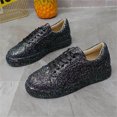 thumbnail image 4 of OAVQHLG3B Autumn And Winter New Sequined Flat Lace-up Casual Women's Single Shoes Pumps, 4 of 8