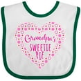 thumbnail image 3 of Inktastic Grandpa's Sweetie Pie with Pink Hearts Boys or Girls Baby Bib, 3 of 4