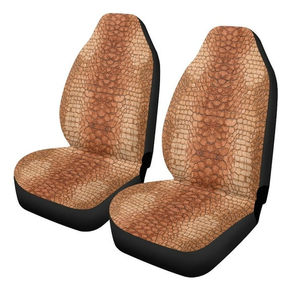 Uorisanigo Universal Brown Car Seat Cover for Front Only Washable High Back Bucket Seat Covers - Fit Most Cars, Trucks, SUVS, Vans 2 PCS Car Seats Protectors