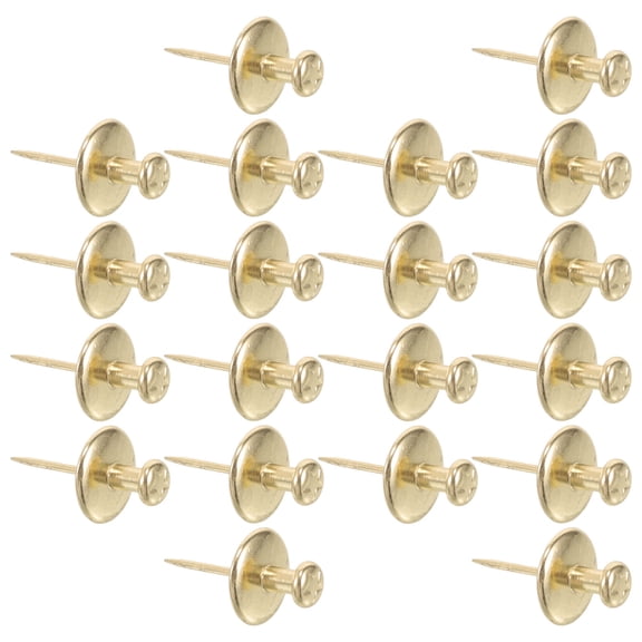 ROSENICE Heavy Duty Push Pin Picture Hanging Push Pins Golden Zinc Alloy 20Pack