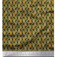 thumbnail image 1 of Soimoi Polyester Crepe Fabric Leaves Small Decor Fabric Printed Yard 52 Inch Wide, 1 of 3
