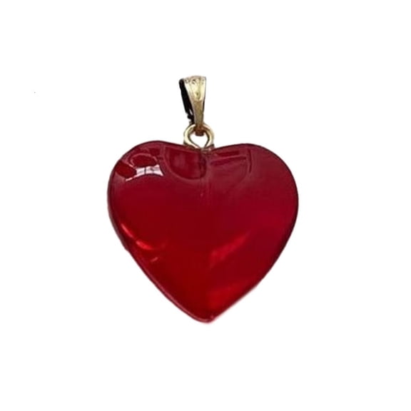 Small Glass Heart Charm Pendants Red Heart Charm Making Accessories for Valentines Day Necklace
