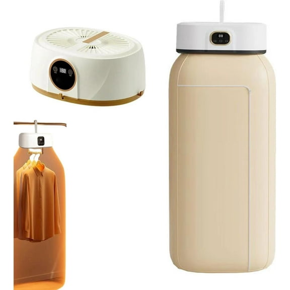 Mini Portable Clothes Dryer & Automatic Ironing Machine - Travel-Friendly with Timer Function, Steam Iron & Dry Bag Included for Apartments, RVs, Dorms