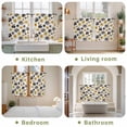 thumbnail image 6 of Botanical Flowers Kitchen Curtains, Farmhouse Yellow Gray Floral Plants Light Filtering Window Curtain Panels, 2Pcs Rod Pocket Window Treatments Set for Study Room Bathroom Bedroom 52x54 Inches, 6 of 9