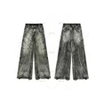 thumbnail image 2 of Pantalones vaqueros con costuras destrozadas Y2K para hombre, vaqueros negros lavados, estilo gótico, ropa de tendencia urbana, pantalones holgados retro de pierna ancha, Fall Guys, 2 of 4