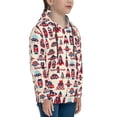 thumbnail image 3 of Haiem Rocket Pattern Pattern Boys Hoodie, Youth Pullover Hooded Sweatshirt, Kangaroo Pocket Hoodie for Kids Girls -Small, 3 of 6
