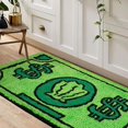 thumbnail image 3 of RoomTalks Cute Green Runner Rugs for Bedroom Bathroom 2'x4.3' Extra Long Bath, 3 of 8