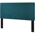 thumbnail image 3 of Contemporary Modern Urban Designer Bedroom King Size Headbaord, Fabric, Aqua Blue, 3 of 4
