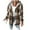 Brown, variant on Womens Plaid Hooded Jackets Button Down Long Sleeve Fleece Checkered Coat Fall Winter Fashion Thickened Warm Outwear