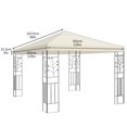 thumbnail image 2 of Toit de Gazebo de Remplacement pour Parasol de Patio Extérieur, Housse Imperméable en Polyester, Auvent Pare-Soleil, Beige, 2 of 7