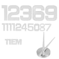 thumbnail image 4 of Art Wall Clock, Exquisite Appearance Wall Sticker Clock Unique Design Large-size Wall Decoration with Accessory Package for Office for Home Silver, 4 of 8