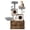Oak Cat Litter Cabinet + Light Grey Cat Tree, variant on Luku Cat Tree with Litter Box, Cat Litter Box with Sisal Scratcher and Plush Perch, Wooden Pet Furniture with Multiple Platforms
