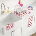 thumbnail image 5 of RITZ Lemon & Speckle Microfiber Dish Cloth Set, 6-Piece, Retro Citron Grove & Navy Dash Pattern, 12" x 12", 80% Recycled, 5 of 6