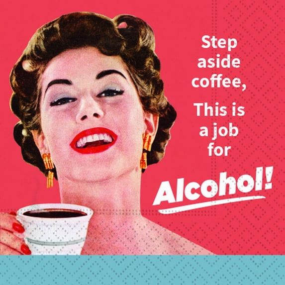 JAM Coasters, 3 7/8 x 3 7/8 Inches, Step Aside Coffee, 40/Pack
