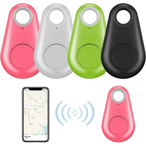Smart GPS Tracker 4 Packs Water Droplets Shape Multicolor Wireless Key Finder Locator Mini GPS Tracker Anti Lost Alarm Sensor Device Remote Finder Item Finders for Kids Phone Car Wallet Luggage Pet
