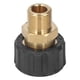 thumbnail image 2 of Pressure Washer Adapter Gun Hose Connector 5000PSI Replacement Parts Accessories Male G3/8 to Female M22 15mm, 2 of 5
