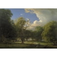 thumbnail image 3 of P. C. Skovgaard 14x11 Black Modern Framed Museum Art Print Titled - Summer Afternoon with a Passing Shower. the Deer Park in Jagersborg North of Copenhagen (1873 - 1874), 3 of 5