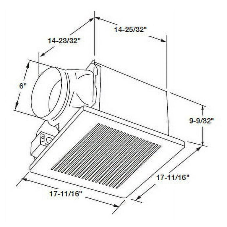 Ceiling Exhaust Fan Size Shelly Lighting