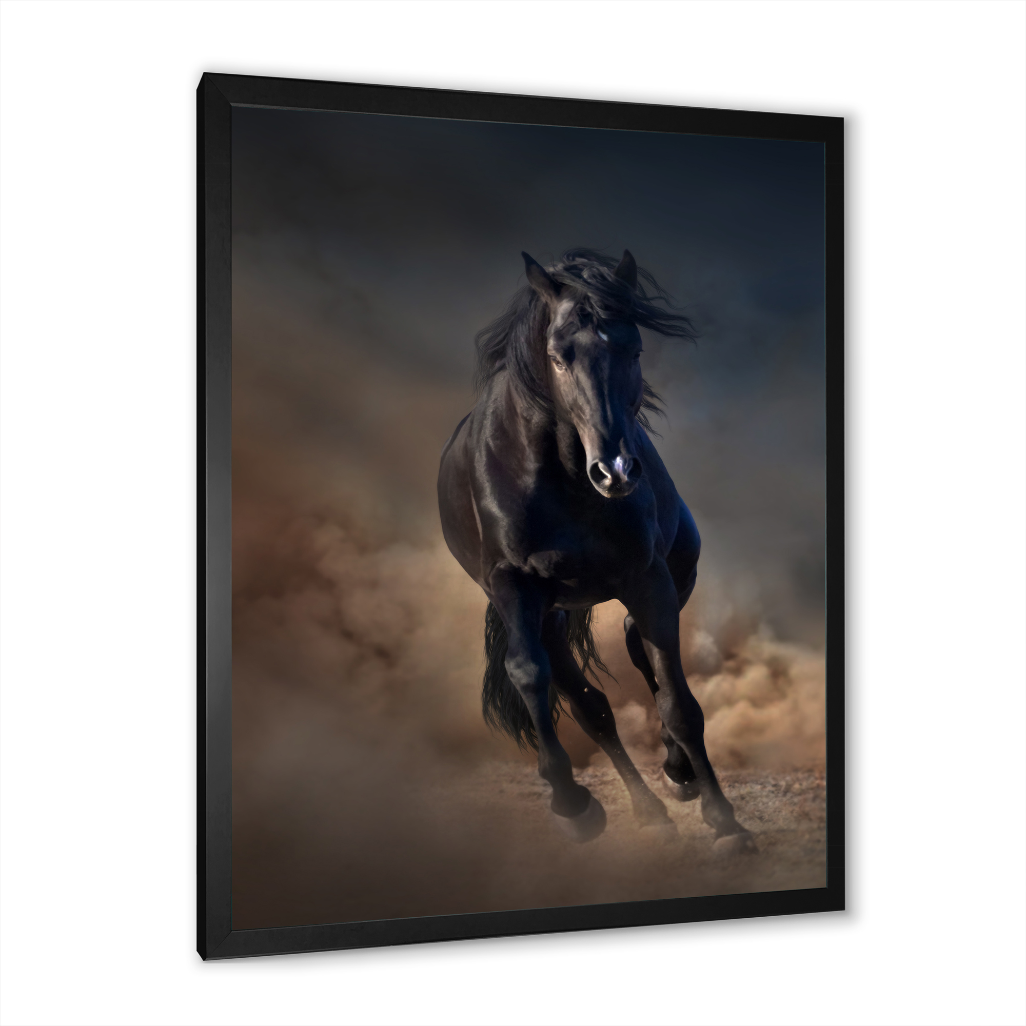 Designart 'Close Up Of Thoroughbred Nonius Stallion Horse I' Farmhouse Framed Art Print
