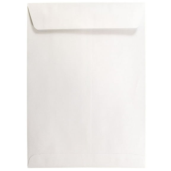 JAM Paper 7 1/2 x 10 1/2 Open End Catalog Commercial Envelopes, White, 50 per Pack