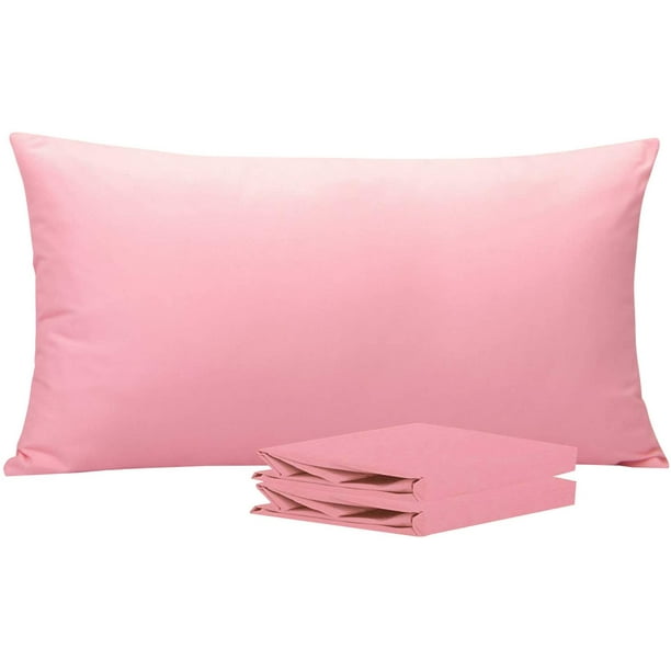 NTBAY Juego de 4 fundas de almohada Queen 100% microfibra cepillada de 1800 hilos, súper suaves y acogedoras, resistentes a las arrugas, la decoloración y las manchas con cierre de sobre, fundas de al