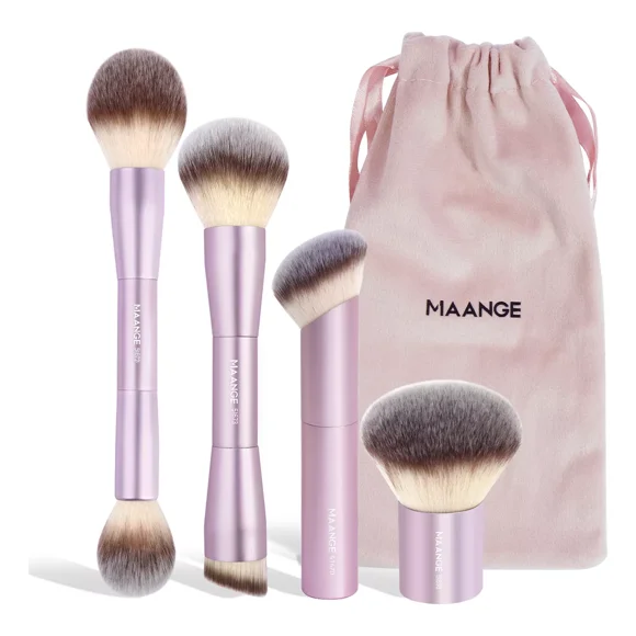Maange Set De Brochas Maquillaje Profesional Alto Nivel 4pcs