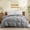 Dark Gray, variant on Queen Size Down Comforter - All Season Ultra Soft Goose Down & Feather Fiber Fill, Luxury Hotel Pink Duvet Insert with Corner Tabs (88" X 88")