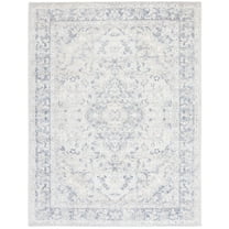 SAFAVIEH Restoration Vintage Fletcher Medallion Area Rug, Ivory/Blue, 8' x 10'
