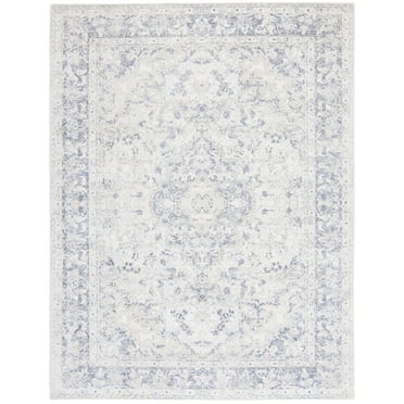 SAFAVIEH Restoration Vintage Fletcher Medallion Area Rug, Ivory/Blue, 8' x 10'