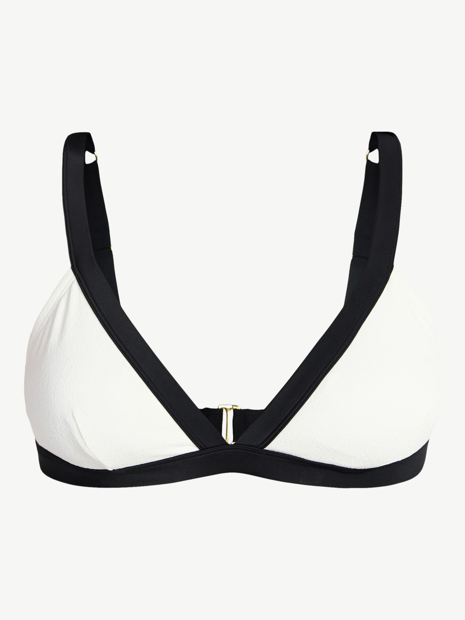 Time and Tru Women's and Women's Plus Size Contrast Banded Bikini Top, Sizes XS-3X