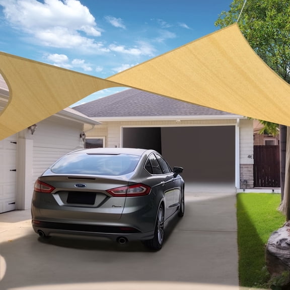 Shade&Beyond 16'X20' Rectangular Sun Shade Sail Canopy Tent - Durable Shade Cloth for Patio, Carport & Backyard UV ProtectionSand