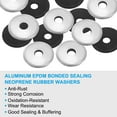 thumbnail image 3 of Uxcell M6.3x25mm Aluminum EPDM Bonded Sealing Neoprene Rubber Washers Gasket, 80Pieces, 3 of 6