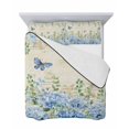 thumbnail image 7 of Quilts Twin Size Bedding Set, Blue Hydrangea Lightweight Quilted Comforter, Spring Summer Eucalyptus Farmhouse Retro Soft Reversible Bedspread Coverlet with Pillow Covers for All Season, 68" x 86", 7 of 7