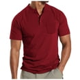 thumbnail image 2 of Men's Short Sleeve Shirt Casual Solid Comfortable Breathable Holiday T-Shirt Top for Summer Outdoor Activities Men's Tops T-Shirt Casual Crew Neck Loose, 2 of 4