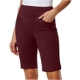 thumbnail image 3 of Yievot Womens Bermuda Shorts High Waisted Pull On Knee Length Office Business Casual Shorts, 3 of 9