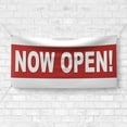 thumbnail image 4 of Now Open 13 oz Heavy Duty Vinyl Banner Outdoor/Indoor Now Open Sign for Business, Storefront, Advertising with Metal Grommets - Multiple Sizes & Colors - Single-Sided (6x4 Ft, White & Red), 4 of 6