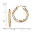thumbnail image 2 of 14K Two-Tone Gold Earring Hoop Women'S Diamond-Cut 26.7 mm 25.02, 2 of 2