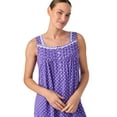 thumbnail image 4 of Aria Women's 40" Cotton Sleeveless Nightgown, Available in Sizes XS to 5X, 4 of 10