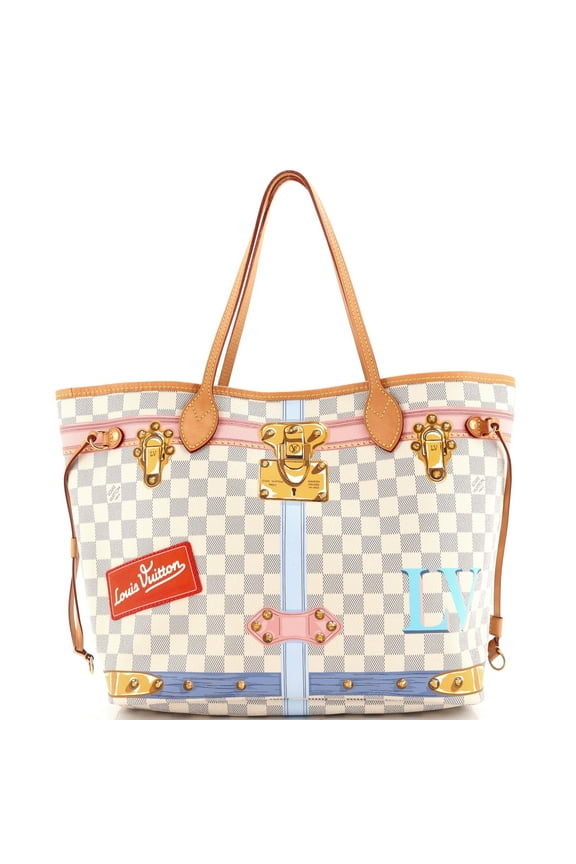 Pre-Owned Neverfull NM Tote Limited Edition Damier Summer Trunks MM By Rebag