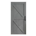 thumbnail image 3 of Mixoy Sliding Barn Door with 6.6ft Barn Door Hardware Kit&Handle,Pre-Drilled Ready to Assemble 42in*84in - Grey, 3 of 5