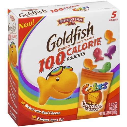 Pepperidge Farm Goldfish Colors 100 Calorie Pouches Backed Cheddar