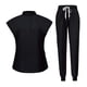 thumbnail image 4 of Uniforme médico femenino, ropa de trabajo de enfermera para peluquería canina y centro de belleza. Negro, 4 of 9