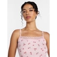 thumbnail image 5 of Joyspun Women’s Lace Trim Ribbed Modal Cami, Sizes XS-3X, 5 of 5