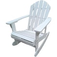 thumbnail image 7 of Pemberly Row Farmhouse Wood Adirondack Rocking Chair in White, 7 of 7