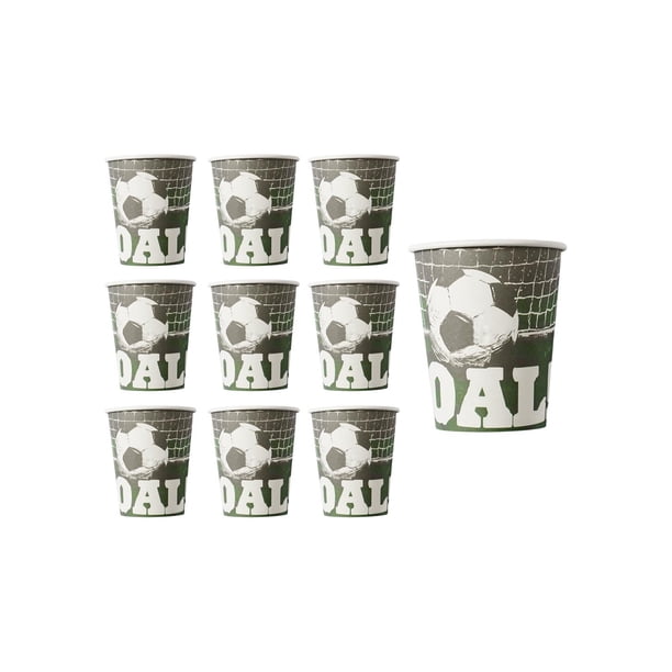 Grandes Placas de Papel Fútbol-Tema Desechable 7-En 9-En Placas de Papel Taza de Papel Tejido Conjunto de Vajillas de Mesa con Tema de Fiesta