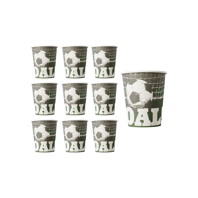 Large Paper Plates Soccer-Themed Disposable 7-In 9-In Paper Plates Paper Cup Tissue Set of Party-Themed Tableware