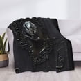 thumbnail image 3 of Fotbe Ornate Dark Skull Book Manta de Franela con Estampado, Manta Ultrasuave para Cama, Sofá, Auto, Hipoalergénica y Antibolitas-80"x60", 3 of 6